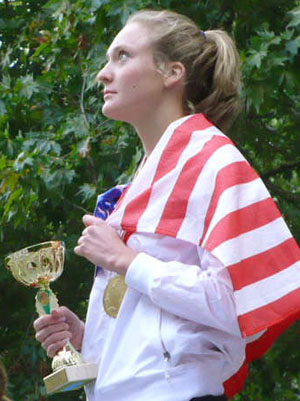 Margaux Isaksen on Podium